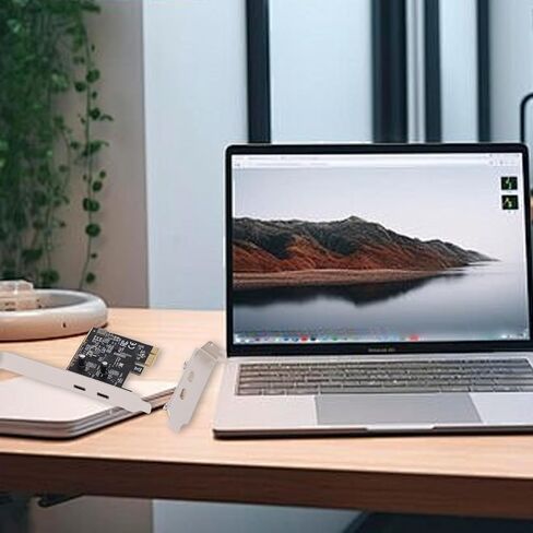 PUSOKEI PCIE to USB 3.2 Gen 1 Card, PCIe Expansion Card with 2 USB Type C Ports 5Gbps Bandwidth, for, OS X, Desktop, PC in Saudi Arabia