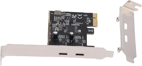 PUSOKEI PCIE to USB 3.2 Gen 1 Card, PCIe Expansion Card with 2 USB Type C Ports 5Gbps Bandwidth, for, OS X, Desktop, PC in Saudi Arabia