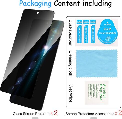 2 Pack Privacy Screen Protector for TCL 50 XL|Anti-Spy Tempered Glass Anti-Scratch, 9H Hardness & Easy Installation in Saudi Arabia