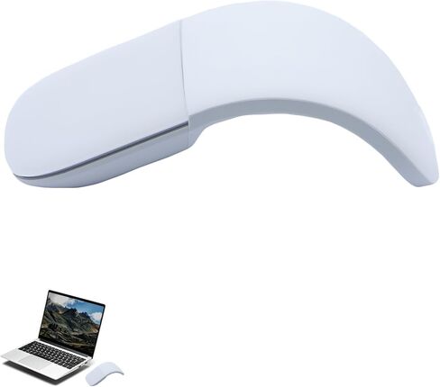 ماوس Surface Arc، تصميم قابل للطي والمحمول، متوافق مع Microsoft Surface/MacBook/Windows/Mac OS (فضي) in Kuwait