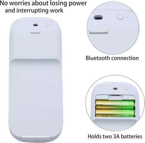 ماوس Surface Arc، تصميم قابل للطي والمحمول، متوافق مع Microsoft Surface/MacBook/Windows/Mac OS (فضي) in Kuwait