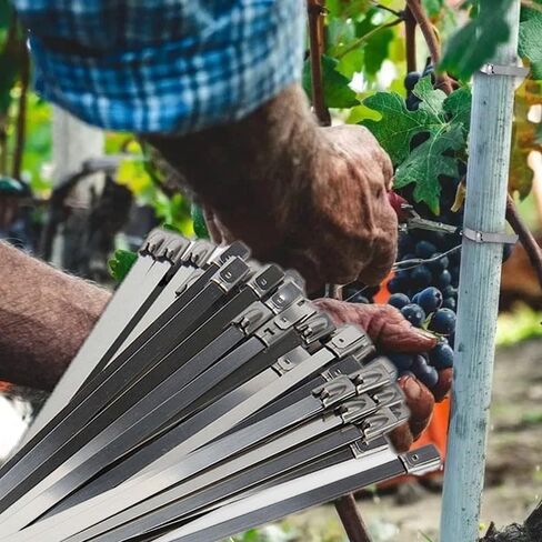 20Pcs Metal Zip Ties 304 Stainless Steel Zip Ties Heavy Duty Multi-Purpose Self-Locking Cable Ties for Vehicle, Farm, Cable (4.6x300mm) in Saudi Arabia