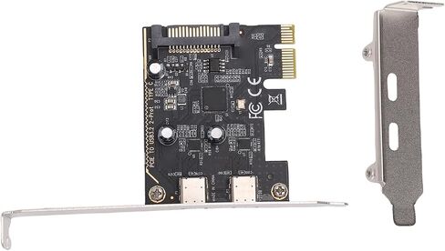 بطاقة PCIe إلى USB 3.2 Gen 1، عرض النطاق الترددي 5 جيجابت في الثانية، 2 منافذ USB من النوع C، بطاقة توسيع USB C PC، محور منفذ داخلي للكمبيوتر المكتبي in Saudi Arabia