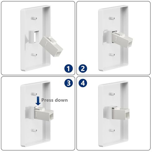 CAT6 RJ45 Keystone Jack (5 Pack) Inline Coupler, Cat6 RJ45 Keystone Coupler, Ethernet Coupler Female to Female Cable Extender, White in Kuwait