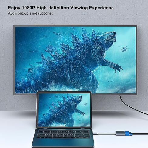 محول USB C إلى DVI، محول من النوع C إلى DVI [متوافق مع Thunderbolt 3/4] مع iPhone 15 Pro/Max، MacBook Pro/Air 2023، iPad Pro، iMac، S23، XPS 17، Surface Book 3 والمزيد - رمادي in Saudi Arabia