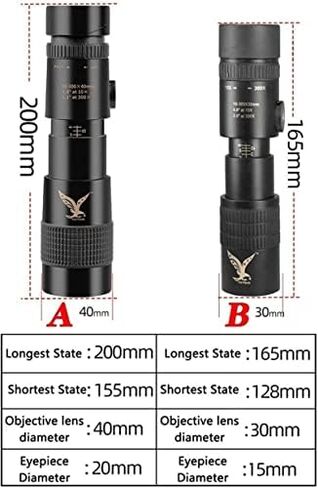 All-Metal Monocular Telescope with 10-300X Zoom, HD Telephoto Lens for Outdoor Use, Dual-Adjustment Zoom with Tripod in Saudi Arabia