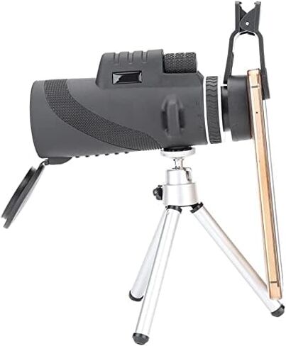 40×60 High Power Monocular Telescope with Smartphone Adapter and Tripod for Birdwatching, Hiking, and Camping in Saudi Arabia