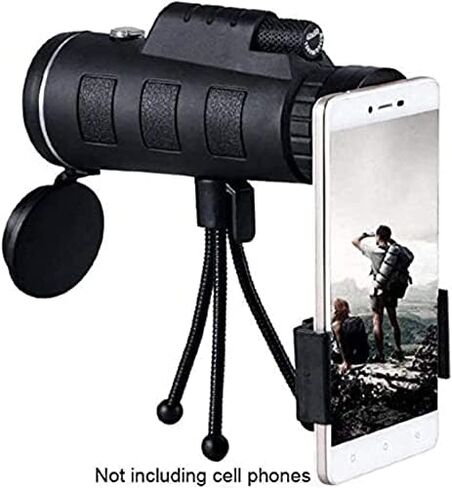 Monocular Telescope 40X60 HD with Phone Clip, Tripod, and Compass - Ideal for Birdwatching, Climbing, and Fishing in Saudi Arabia