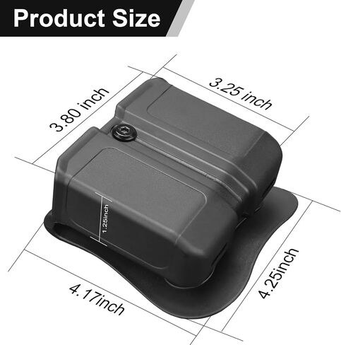Double Magazine Pouch for 9mm/.40 Dual Stack, MOLLE or Silicone Paddle Mount, Adjustable Cant, Fits Glock, Sig, Springfield, Taurus & Similar Models in Saudi Arabia