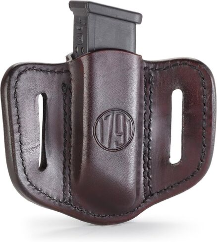 1791 GUNLEATHER Mag Pouch للمجلات ذات الكومة المزدوجة، حافظة مجلة OWB للأحزمة in Kuwait