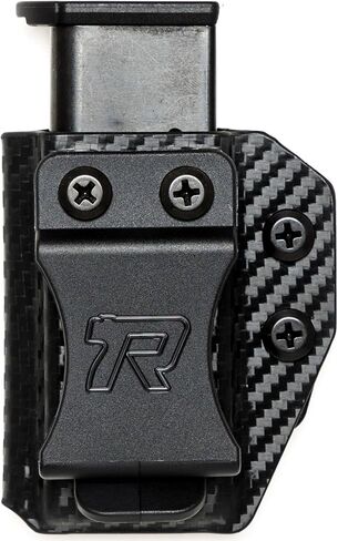 Rounded Magazine Holster - IWB or OWB, Kydex Mag Holder, Adjustable Retention, Spare Mag Carrier, Concealed Carry, Open Carry, Right Hand or Left Hand Carry, American Made, Concealment Express in Saudi Arabia