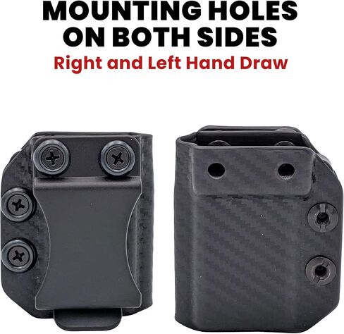 Rounded Magazine Holster - IWB or OWB, Kydex Mag Holder, Adjustable Retention, Spare Mag Carrier, Concealed Carry, Open Carry, Right Hand or Left Hand Carry, American Made, Concealment Express in Saudi Arabia