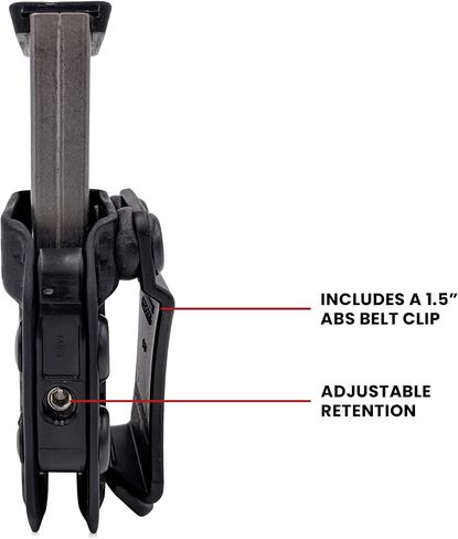 Rounded Magazine Holster - IWB or OWB, Kydex Mag Holder, Adjustable Retention, Spare Mag Carrier, Concealed Carry, Open Carry, Right Hand or Left Hand Carry, American Made, Concealment Express in Saudi Arabia