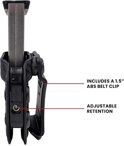Rounded Magazine Holster - IWB or OWB, Kydex Mag Holder, Adjustable Retention, Spare Mag Carrier, Concealed Carry, Open Carry, Right Hand or Left Hand Carry, American Made, Concealment Express in Saudi Arabia