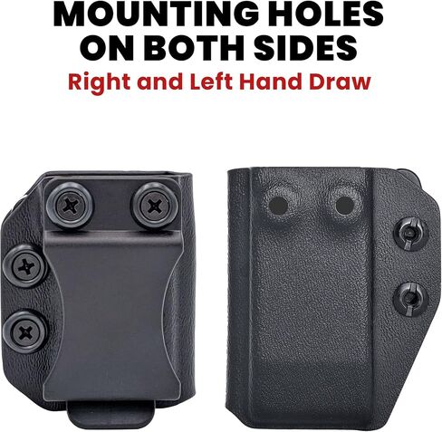 Rounded Magazine Holster - IWB or OWB, Kydex Mag Holder, Adjustable Retention, Spare Mag Carrier, Concealed Carry, Open Carry, Right Hand or Left Hand Carry, American Made, Concealment Express in Saudi Arabia
