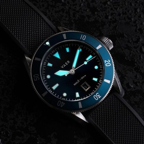 Vaer DS2 Quartz Dive Watch for Men - Ocean Ready 15 ATM, 39mm, Battery-Powered, Sapphire Crystal (+/- 20 Seconds per Month), Two Quick-Change 20mm Straps - Gift Set for Men in Saudi Arabia