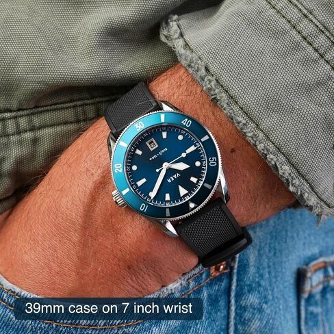 Vaer DS2 Quartz Dive Watch for Men - Ocean Ready 15 ATM, 39mm, Battery-Powered, Sapphire Crystal (+/- 20 Seconds per Month), Two Quick-Change 20mm Straps - Gift Set for Men in Saudi Arabia
