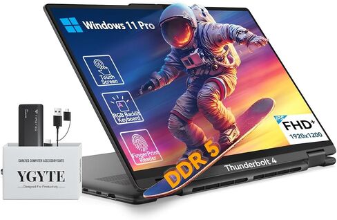Lenovo 2025 Yoga 7 2 في 1 كمبيوتر محمول يعمل باللمس، 16 بوصة FHD + 360 شاشة لمس قابلة للطي قابلة للتحويل، Intel 12-Core Ultra 7، Windows 11 Pro | إضاءة خلفية 10 مفاتيح | FP | 16 جيجابايت DDR5 RAM 1 تيرابايت SSD + 512 جيجابايت PSSD in Kuwait
