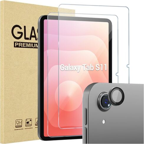 ProCase 2 واقي شاشة لجهاز Galaxy Tab S11 2025 11 بوصة X730 X730N X736 + 1 حزمة واقي عدسة الكاميرا، طبقة زجاجية شفافة مقواة متوافقة مع قلم S - رمادي in Kuwait
