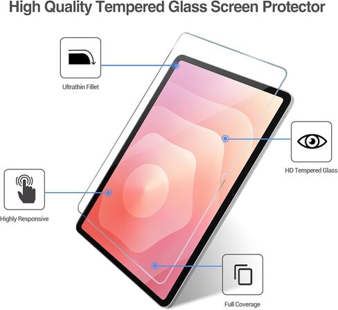 ProCase 2 واقي شاشة لجهاز Galaxy Tab S11 2025 11 بوصة X730 X730N X736 + 1 حزمة واقي عدسة الكاميرا، طبقة زجاجية شفافة مقواة متوافقة مع قلم S - رمادي in Kuwait