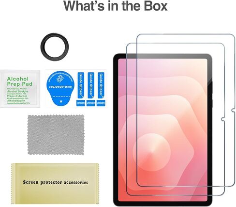 ProCase 2 واقي شاشة لجهاز Galaxy Tab S11 2025 11 بوصة X730 X730N X736 + 1 حزمة واقي عدسة الكاميرا، طبقة زجاجية شفافة مقواة متوافقة مع قلم S - رمادي in Kuwait