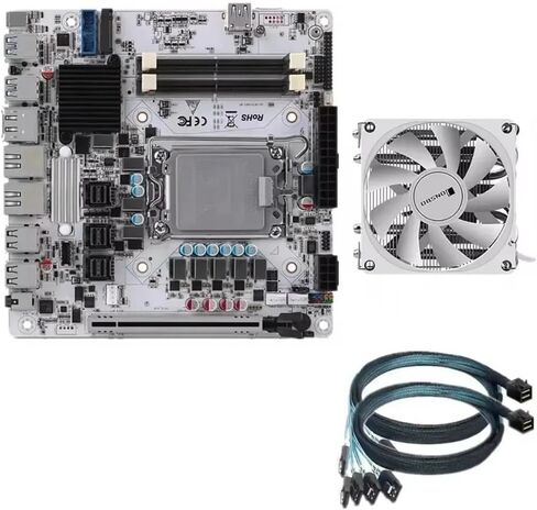 Q670 NAS Motherboard ITX Firewall Mainboard for 12/13/14th Gen LGA1700 2*DDR5 2 * 2.5G LAN 1*PCIE5.0x16 Max 8*SATA 6*M.2 NVMe 2X Intel 2.5G Network Port (Motherboard) in Saudi Arabia