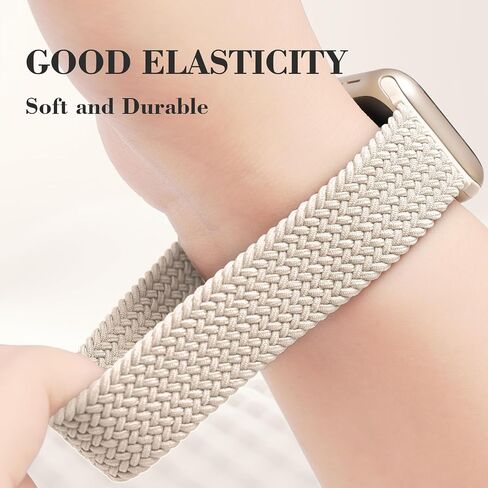 WANLISS Braided Stretchy Band Compatible with Apple Watch Bands for Women 38mm 40mm 41mm 42mm 44mm 45mm 46mm 49mm Men,Soft Nylon Solo Loop Sport Straps for iWatch Series 11 10 9 8 7 6 5 4 3 SE Ultra in Saudi Arabia