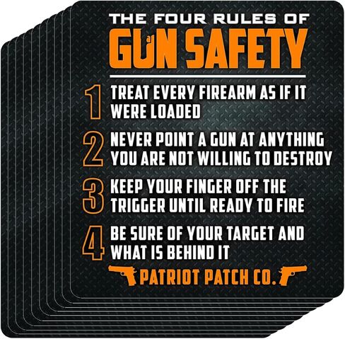 Patriot Patch Co. - 4 Rules of Gun Safety Sticker (1) in Saudi Arabia