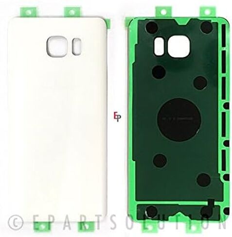 ePartSolution_Housing غطاء خلفي لباب البطارية زجاجي فقط لهاتف Samsung Galaxy Note 5 N920 N920A N920T N920F قطعة بديلة (أبيض) in Saudi Arabia
