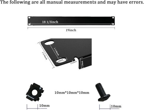 Harrisen 4 Pack of 1U Blank Panel, Mount Blanking Panel, Metal Rack Mount Filler Panel for 19 Inch Server Rack Cabinet or Enclosure, Black in Saudi Arabia