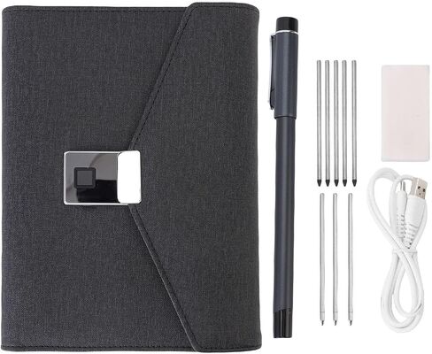 Ymiko Digital Notebook with Smart Pen, Real Time Sync, AI Transcription, Creative Students, Creatives, Professionals, Multilingual Translation, Fingerprint Lock, AI Image in Saudi Arabia