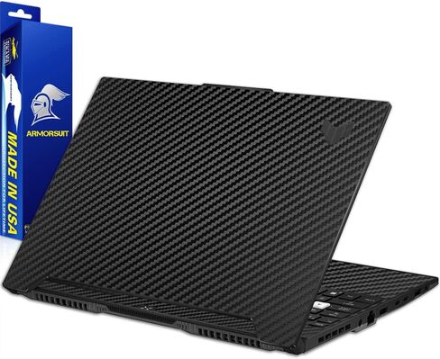 غلاف من الفينيل من ArmorSuit MilitaryShield مصنوع من ألياف الكربون باللون الأسود لجهاز ASUS TUF Dash F15 (2022) in Saudi Arabia