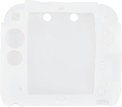 PUSOKEI Protective Cover for 2DS, Controller Silicone Skin Cover Transparent PET Film for Device Guard (White) in Saudi Arabia