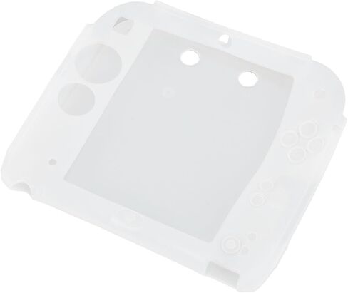 PUSOKEI Protective Cover for 2DS, Controller Silicone Skin Cover Transparent PET Film for Device Guard (White) in Saudi Arabia