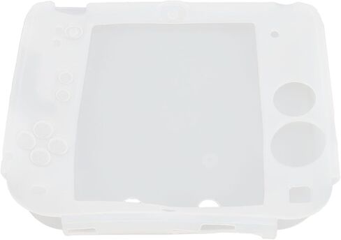 PUSOKEI Protective Cover for 2DS, Controller Silicone Skin Cover Transparent PET Film for Device Guard (White) in Saudi Arabia