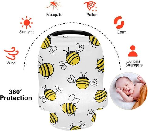 Blueangle Nursing Cover for Baby Breastfeeding, Cartoon Llama Alpaca Car Seat Covers for Babies, Soft Breathable Infant Stroller/Shopping Cart/High Chair Cover in Saudi Arabia