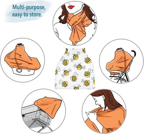 Blueangle Nursing Cover for Baby Breastfeeding, Cartoon Llama Alpaca Car Seat Covers for Babies, Soft Breathable Infant Stroller/Shopping Cart/High Chair Cover in Saudi Arabia