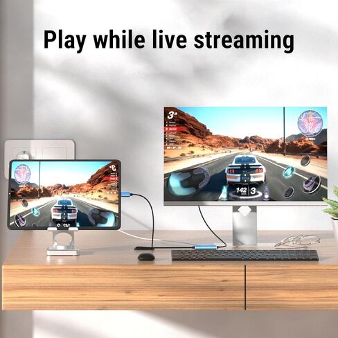 بطاقة التقاط فيديو Bewinner USB C 1080P 60FPS، مدخل 4K 30 هرتز مع شحن PD 100W، بطاقة التقاط الألعاب للتوصيل والتشغيل لبث ألعاب التسجيل in Kuwait