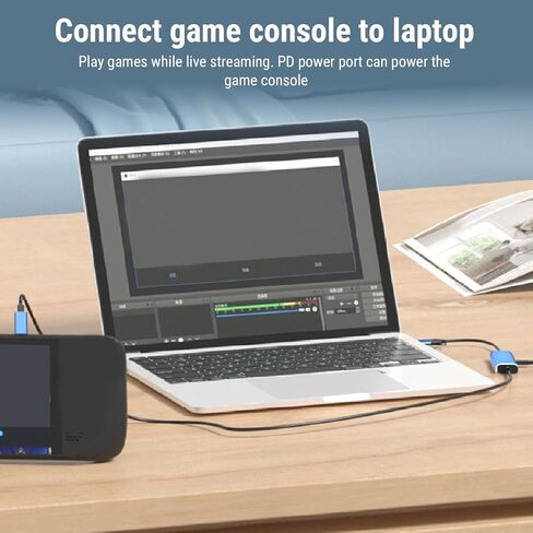 بطاقة التقاط فيديو Bewinner USB C 1080P 60FPS، مدخل 4K 30 هرتز مع شحن PD 100W، بطاقة التقاط الألعاب للتوصيل والتشغيل لبث ألعاب التسجيل in Kuwait
