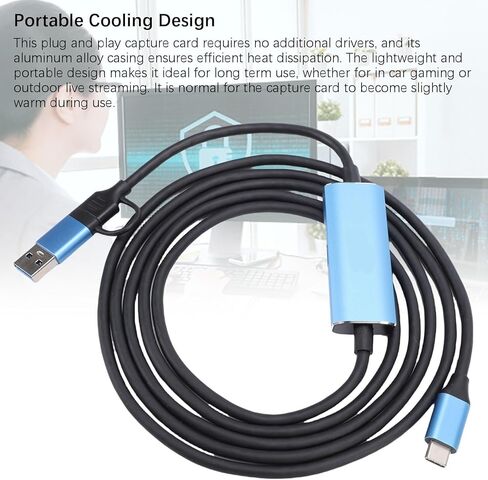 بطاقة التقاط فيديو Bewinner USB C 1080P 60FPS، مدخل 4K 30 هرتز مع شحن PD 100W، بطاقة التقاط الألعاب للتوصيل والتشغيل لبث ألعاب التسجيل in Kuwait