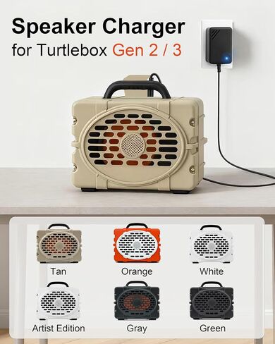 Speaker Charger for Turtlebox Gen 2 & Gen 3: Loud! Replacement with Turtle Box Outdoor Bluetooth 5.0 Audio Power Cord, LED Indicator, Cable Length 6.5FT, with Ferrite Ring in Saudi Arabia