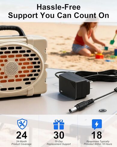 Speaker Charger for Turtlebox Gen 2 & Gen 3: Loud! Replacement with Turtle Box Outdoor Bluetooth 5.0 Audio Power Cord, LED Indicator, Cable Length 6.5FT, with Ferrite Ring in Saudi Arabia