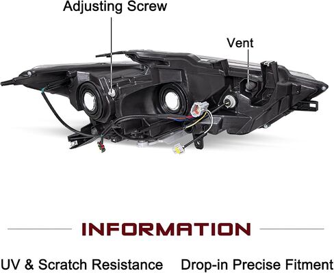 JSBOYAT Halogen OE Style Headlight Assembly Compatible with 2016-2018 Nissan Maxima S SL SV Projector Headlamp with LED DRL Driver & Passenger Side in Saudi Arabia
