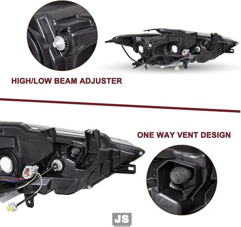JSBOYAT Halogen OE Style Headlight Assembly Compatible with 2016-2018 Nissan Maxima S SL SV Projector Headlamp with LED DRL Driver & Passenger Side in Saudi Arabia