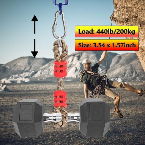 Stainless Steel Carabiner Clip with Screw Lock, Heavy-Duty Carabiner for Camping, Hiking, Keychain, 1 Pack in Saudi Arabia