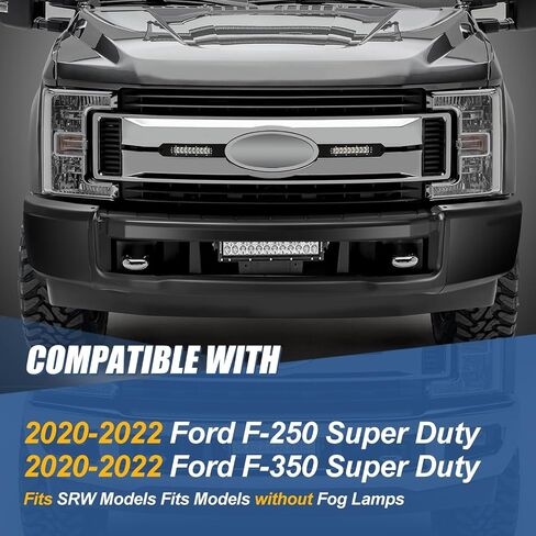 Auto Dynasty Pront Pumper Enport Pace Bar متوافق مع 2020 2021 2022 Ford F-250 F-350 Super Duty ، مع قطع ضوء الضباب ، باللون الأسود المطلي ، FO1002458 in Saudi Arabia