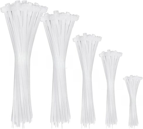 APIELE Cable Zip Ties 400 Pack WHITE Assorted Sizes 4 6 8 12 inch Multi-Purpose Self-Locking Nylon Cable UV Resistant Wire Ties for Indoor & Outdoor Home Office Garden Workshop in Saudi Arabia