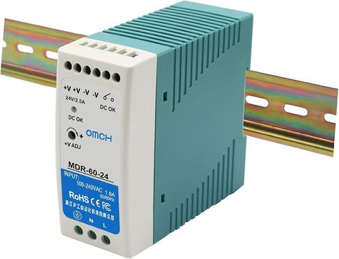 MDR-60-12 مصدر طاقة DIN-Rail، 12 فولت تيار مستمر، 60 وات، 5 أمبير عالي الكفاءة والموثوقية (MDR-60-12) in Kuwait