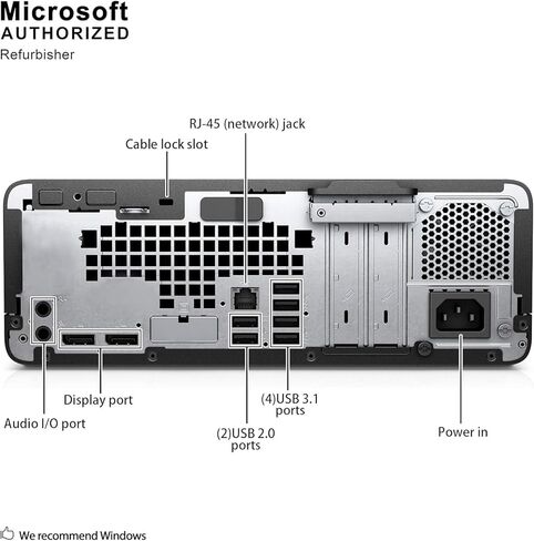 HP ProDesk 600 G3 SFF Desktop Computer with 21.5" FHD Monitor, RGB Headphones, Core i5-6500 3.2GHz, 16GB DDR4, 256GB SSD, Keyboard & Mouse, Windows 11 Pro (Renewed) in Saudi Arabia