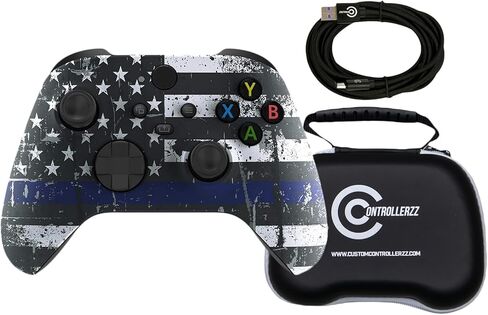 حزمة وحدة التحكم المخصصة Blue Line - تتضمن وحدة التحكم اللاسلكية المخصصة Blue Line لأجهزة Xbox Series X/S وXbox One والكمبيوتر الشخصي وكابل USB-C المضفر وحقيبة حماية عالمية in Kuwait